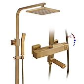 economico Docce da giardino-rubinetto doccia, set doccia set doccetta inclusa doccia a pioggia estraibile/rubinetti miscelatori doccia vasca da bagno con valvola in ceramica tradizionale in ottone