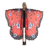 preiswerte Damenkostüme-Schmetterling Faschingskostüme Cosplay Kostüm Flügel Umhang Erwachsene Damen Cosplay Halloween Karneval Einfaches Karnevalskostüm