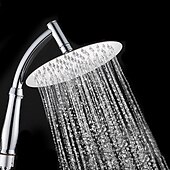 preiswerte Handbrause-8 Zoll um 360 Grad drehbarer Badezimmer-Regenduschkopf aus Chrom, wassersparender Duschverlängerungsarm, Handbrause