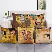 billige Folk stil-1 sett med 5 stk kastepute dekker moderne dekorativ kast putevar pute tilfelle for rom soverom sovesofa bil, 18 * 18 tommer 45 * 45 cm