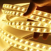 זול פנסי פס עמיד למים-2 מטר 5 מטר 10מ&#039; סרטי תאורת LED גמישים 120 נוריות 5630 SMD 1set לבן חם RGB לבן עמיד במים מפלגה 220-240 V