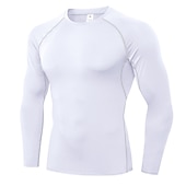 billiga aktiva t-shirts och tankar för män-Herr Kompressionströja T-shirt för jogging Långärmad Baslager Sport Sommar Elastan Andningsfunktion Snabb tork Fuktabsorberande Mjuk Kondition Gymträning Löpning Sportkläder Sportkläder Solid färg