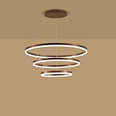 economico Modello a cerchio-lampada a sospensione a led 3 luci 80cm/60cm/40cm design ad anello cerchio 113w finiture verniciate in alluminio faretto moderno intelligente controllo wifi dimmerabile con telecomando