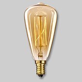お買い得  白熱電球-1個 40 W E14 ST48 暖かい黄色 装飾用 白熱ビンテージエジソン電球 220-240 V / RoHs / CE