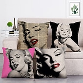 billige Folk stil-1 sett med 5 stk kastepute dekker moderne dekorativ kast putevar pute tilfelle for rom soverom sovesofa bil, 18 * 18 tommer 45 * 45 cm