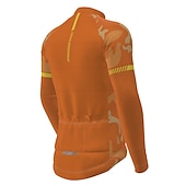 tanie Męskie koszulki-Męskie Koszulka rowerowa Geometryczny Niejednolita całość Wzory Długi rękaw Rower Dżersej Top z 3 tylnymi kieszeniami Kolarstwo górskie Kolarstwie szosowym Keep Warm Odporny na UV Kolarstwo Szybkie