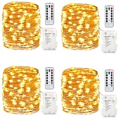 billiga Batteristrängljus-led slingor 5m 50leds med fjärrkontroll timer vattentät batteridrivna fairy string lights för inomhus utomhus sovrum juldekor flerfärgad