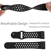 abordables Correas de reloj Garmin-Ver Banda para Garmin Enfoque S62 MARQ Descent G1 Aproximación S60 Fenix 7 Sapphire Solar / 6 Pro / 5 Plus Silicona Reemplazo Correa Ajuste rápido 22 mm Transpirable Correa Deportiva Pulsera