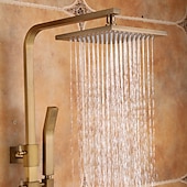 economico Docce da giardino-rubinetto doccia, set doccia set doccetta inclusa doccia a pioggia estraibile/rubinetti miscelatori doccia vasca da bagno con valvola in ceramica tradizionale in ottone