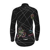 economico Set di abbigliamento da donna-Per donna Manica lunga Maglia con pantaloni da ciclismo Gonna da ciclismo Estate Licra Poliestere Verde Nero Viola Divertente Bicicletta Completo tuta Pad 3D Traspirante Resistente ai raggi UV