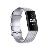 Недорогие Ремешки для часов Fitbit-Умный ремешок для часов для Фитбит Charge 4 / Charge 3 / Charge 3SE Мягкий силикон Умные часы Ремень Металлическая застежка Регулируется Дышащий Спортивный ремешок Замена Браслет