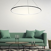 levne Kruhový design-1-světelný 60cm 24“ led závěsný lehký kovový akrylový kruh design chrom moderní současný 110-120v 220-240v