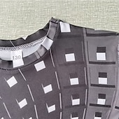 رخيصةأون رؤية 3D وهندسة الصبي-للصبيان 3D ألوان متناوبة 3D طباعة تي شيرت كم قصير طباعة ثلاثية الأبعاد الصيف نشيط الرياضات أناقة الشارع بوليستر حرير الرايون أطفال 2-13 سنة الأماكن المفتوحة مناسب للبس اليومي
