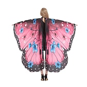 preiswerte Damenkostüme-Schmetterling Faschingskostüme Cosplay Kostüm Flügel Umhang Erwachsene Damen Cosplay Halloween Karneval Einfaches Karnevalskostüm