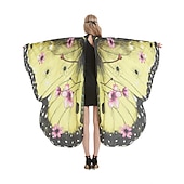 preiswerte Damenkostüme-Schmetterling Faschingskostüme Cosplay Kostüm Flügel Umhang Erwachsene Damen Cosplay Halloween Karneval Einfaches Karnevalskostüm