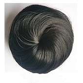 cheap Clip in Extensions-Human Hair Lace Wig Hair Bun Women Easy dressing Lovely Drawstring Synthetic Hair Hair Piece Hair Extension Natural Black #1B Medium Auburn#30 Dark Brown#2