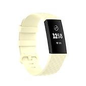 Недорогие Ремешки для часов Fitbit-Умный ремешок для часов для Фитбит Charge 4 / Charge 3 / Charge 3SE Мягкий силикон Умные часы Ремень Металлическая застежка Регулируется Дышащий Спортивный ремешок Замена Браслет
