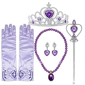 cheap Accessories-Princess Elsa Gloves Necklace Outfits Movie Cosplay for Girls&#039; Kid&#039;s Children&#039;s Day Masquerade