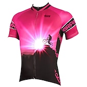 お買い得  メンズジャージ-男性用 サイクリングジャージー パターン柄 おかしい 半袖 バイク ジャージー トップス 3つのリアポケット付き マウンテンサイクリング ロードバイク 速乾性 反射性ストリップ 後ポケット モイスチャーコントロール スポーツ イエロー レッド ブルー 衣類