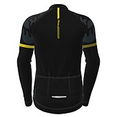 tanie Męskie koszulki-Męskie Koszulka rowerowa Geometryczny Niejednolita całość Wzory Długi rękaw Rower Dżersej Top z 3 tylnymi kieszeniami Kolarstwo górskie Kolarstwie szosowym Keep Warm Odporny na UV Kolarstwo Szybkie