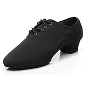 cheap Latin Shoes-Classic Black Lace-Up Dance Shoes for Women - Comfortable Ballroom and Latin Dance Heels