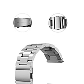 billige Samsung klokkebånd-Klokkerem til Samsung Watch 3 45mm, Galaxy Wacth 46mm, Gear S3 Classic / Frontier, Gear 2 Neo Live Rustfritt stål Erstatning Stropp 22mm Armbånd