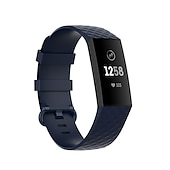 Недорогие Ремешки для часов Fitbit-Умный ремешок для часов для Фитбит Charge 4 / Charge 3 / Charge 3SE Мягкий силикон Умные часы Ремень Металлическая застежка Регулируется Дышащий Спортивный ремешок Замена Браслет