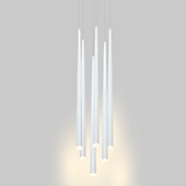 economico Modello a grappolo-Lampada a sospensione a led a 6 luci con tubo a cono stile nordico nero/bianco bar mini lampada a sospensione di design isola della cucina light bar tavolo sala da pranzo soggiorno lampade regolabili