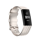 Недорогие Ремешки для часов Fitbit-Умный ремешок для часов для Фитбит Charge 4 / Charge 3 / Charge 3SE Мягкий силикон Умные часы Ремень Металлическая застежка Регулируется Дышащий Спортивный ремешок Замена Браслет