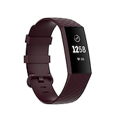 Недорогие Ремешки для часов Fitbit-Умный ремешок для часов для Фитбит Charge 4 / Charge 3 / Charge 3SE Мягкий силикон Умные часы Ремень Металлическая застежка Регулируется Дышащий Спортивный ремешок Замена Браслет