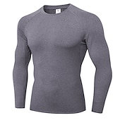 billiga aktiva t-shirts och tankar för män-Herr Kompressionströja T-shirt för jogging Långärmad Baslager Sport Sommar Elastan Andningsfunktion Snabb tork Fuktabsorberande Mjuk Kondition Gymträning Löpning Sportkläder Sportkläder Solid färg