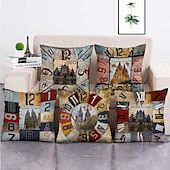 billige Folk stil-1 sett med 5 stk kastepute dekker moderne dekorativ kast putevar pute tilfelle for rom soverom sovesofa bil, 18 * 18 tommer 45 * 45 cm