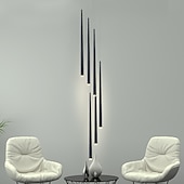 economico Modello a grappolo-Lampada a sospensione a led a 6 luci con tubo a cono stile nordico nero/bianco bar mini lampada a sospensione di design isola della cucina light bar tavolo sala da pranzo soggiorno lampade regolabili