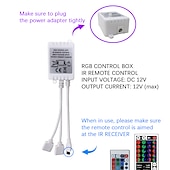cheap USB Strip Lights-LED Strip Lights (2x5M)10M 32.8ft 2835 RGB 600LEDs 8mm Strips Lighting Flexible Color Changing with 44 Key IR Remote Ideal for Home Kitchen Christmas TV Back Lights DC 12V