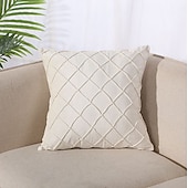 billige Trender innen puter-pynteputer 1 stk supermyke fløyelsputetrekk firkantet dekorativt putetrekk for seng sofa sofabenk 18 x 18 tommer (45 cm) rosa blå salvie grønn