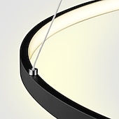 cheap Circle Design-1-Light LED Pendant Light 40cm 60cm 80cm Aluminum Acrylic Circle Gold White Black Painted Finishes Dimmable for Modern Simple Home Kitchen Bedroom 25W 38W 50W ONLY DIMMABLE WITH REMOTE CONTROL