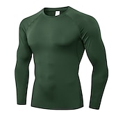 billiga aktiva t-shirts och tankar för män-Herr Kompressionströja T-shirt för jogging Långärmad Baslager Sport Sommar Elastan Andningsfunktion Snabb tork Fuktabsorberande Mjuk Kondition Gymträning Löpning Sportkläder Sportkläder Solid färg