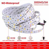 Χαμηλού Κόστους Έλεγχος μέσω WiFi-smart led strip light 32,8ft 10m(2x5m) rgb+white wifi app 300leds 5050smd work with alexa google with wifi remote controller