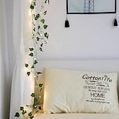 economico Striscie luci a batteria-elegante festa di ricevimento di nozze 4 pezzi 2m ghirlanda di edera artificiale piante finte led fata stringa luce foglia appesa per casa festa di nozze decorazione giardino pensile cortile (senza