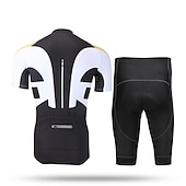 economico Set di abbigliamento da uomo-Per uomo Maglia da ciclismo con pantaloncini Manica Corta Estate Primavera Autunno Bianco / Nero Nero / Rosso Nero / giallo A Motivi Bicicletta Pantaloncini Protezione solare Asciugatura Rapida