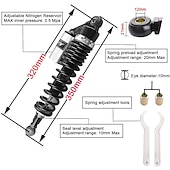 preiswerte Motorrad- &amp; Geländewagenteile-RFY Universal 320mm 12,5 Zoll Motorrad Stoßdämpfer hinten Federung für Honda / Yamaha / Suzuki / Kawasaki für Motorroller ATV Quad Dirt Bike