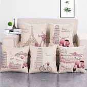 billige Folk stil-1 sett med 5 stk kastepute dekker moderne dekorativ kast putevar pute tilfelle for rom soverom sovesofa bil, 18 * 18 tommer 45 * 45 cm