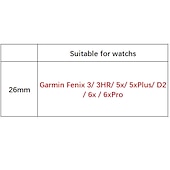 abordables Bracelets de montre Garmin-Bracelet de Montre  pour Garmin MARQ Descent G1 Fenix 7S Sapphire Solar / 6S Pro / 5S Plus Fenix 7 Sapphire Solar / 6 Pro / 5 Plus Forerunner 935 945 Vrai Cuir Remplacement Sangle 20mm 22mm 26mm
