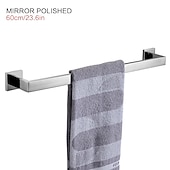 billige Håndklestenger-håndklestang i rustfritt stål baderomshylle galvanisert nytt design bad enkeltstang veggmontert 1 stk krom og malt finish