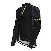 tanie Męskie koszulki-Męskie Koszulka rowerowa Geometryczny Niejednolita całość Wzory Długi rękaw Rower Dżersej Top z 3 tylnymi kieszeniami Kolarstwo górskie Kolarstwie szosowym Keep Warm Odporny na UV Kolarstwo Szybkie