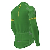 tanie Męskie koszulki-Męskie Koszulka rowerowa Geometryczny Niejednolita całość Wzory Długi rękaw Rower Dżersej Top z 3 tylnymi kieszeniami Kolarstwo górskie Kolarstwie szosowym Keep Warm Odporny na UV Kolarstwo Szybkie