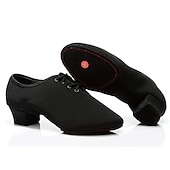 cheap Latin Shoes-Classic Black Lace-Up Dance Shoes for Women - Comfortable Ballroom and Latin Dance Heels