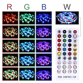 cheap WiFi&amp;Music Control-20m 65ft LED Smart Strip Lights TV Backlight RGB Bluetooth Music Sync 5M 10M 15M 2835 SMD Color Changing with 40 Keys Controller for Bedroom Kitchen Home Decoration