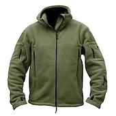 billiga Herrjackor och -rockar-herr varm militär taktisk jacka sport fleece huva jacka vinter äventyr jacka rockar utomhus vindtät flera fickor lätt jacka med hel dragkedja trenchcoat topp camping jakt fiske