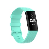 Недорогие Ремешки для часов Fitbit-Умный ремешок для часов для Фитбит Charge 4 / Charge 3 / Charge 3SE Мягкий силикон Умные часы Ремень Металлическая застежка Регулируется Дышащий Спортивный ремешок Замена Браслет